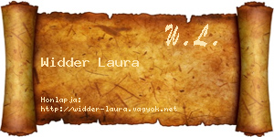 Widder Laura névjegykártya
